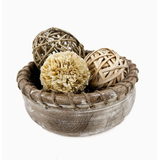 Wooden Bowl with Jute