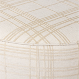 Sinclair Large Round Ottoman in Sheffield Ivory