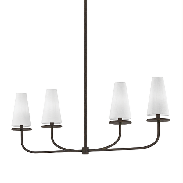 Marcel Linear Chandelier in Textured Bronze