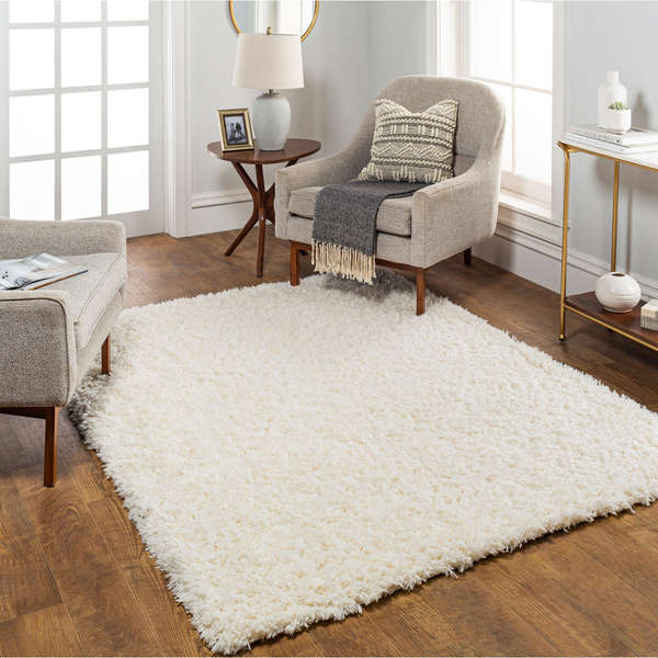 Angora Shag Rug in Cream