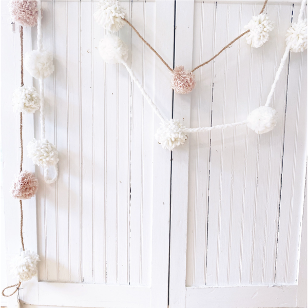 96"L Pom Pom Garland, 2 colors