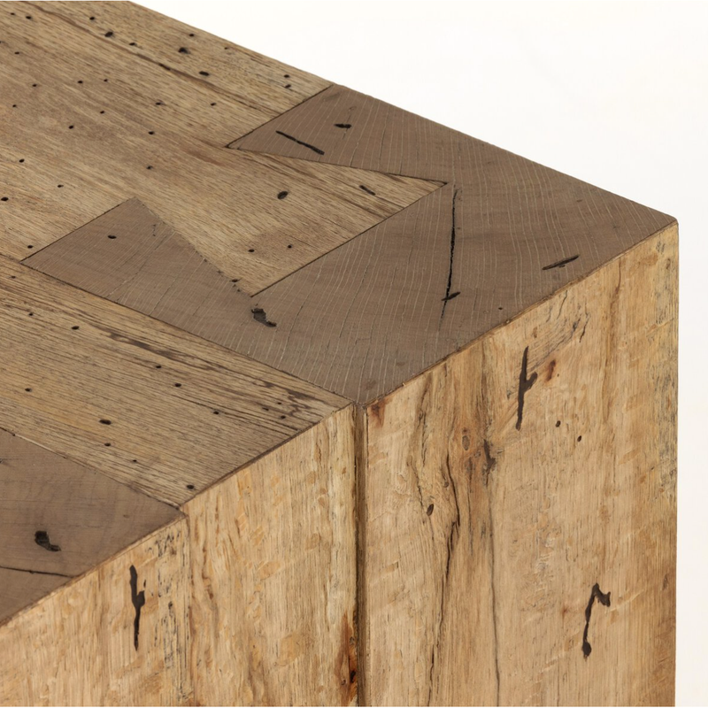 Abaso Console Table in Rustic Ash Oyster