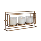 Wenman Triple Candleholder, Gold