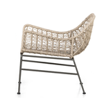 Bandera Outdoor Woven Club Chair in Vintage White (With Cushion)