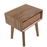 Gia 1 Drawer Nightstand in Warm Pecan