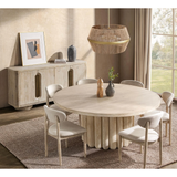 Tiber 70" Dining Table in Washed Cream