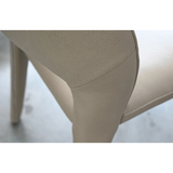 Bosco Dining Chair in Taupe Pebbled Leather
