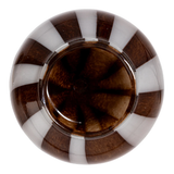 Brown and White Glass Vase