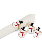 Happy Snowman Napkin Rings. Set of 4