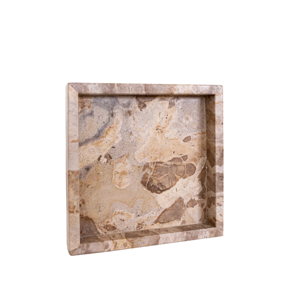 Luxe Marble Tray in Chocolate