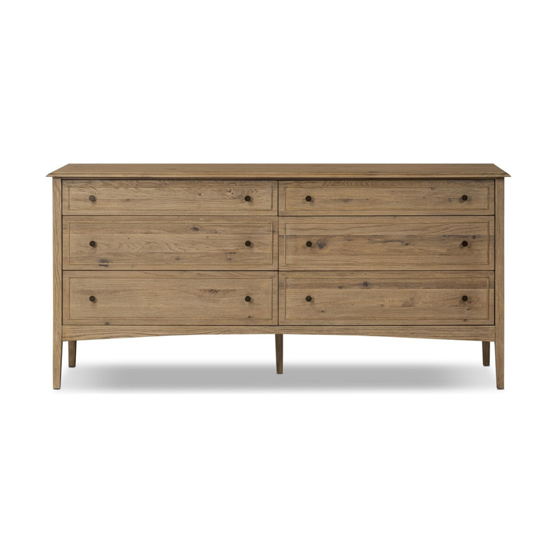 Maggie 6 Drawer Dresser in Aged Smoked Oak