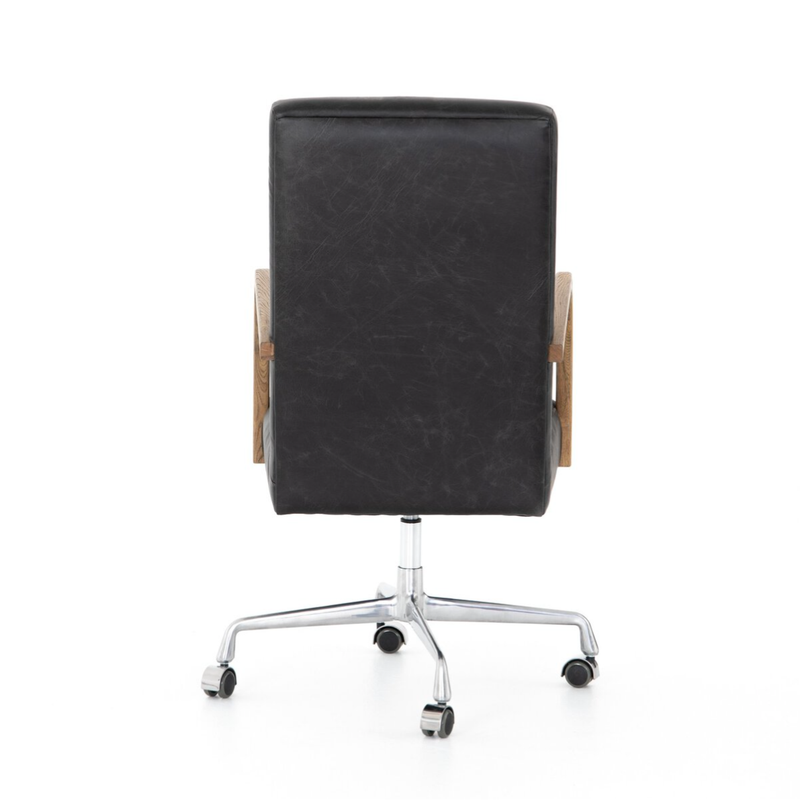 Bryson Channeled Desk Chair in Durango Smoke