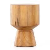 Jovie Outdoor End Table in Natural Teak