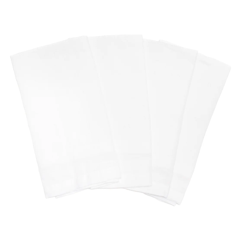 The Cuisine Linen Blend Napkin in White - Set of 4