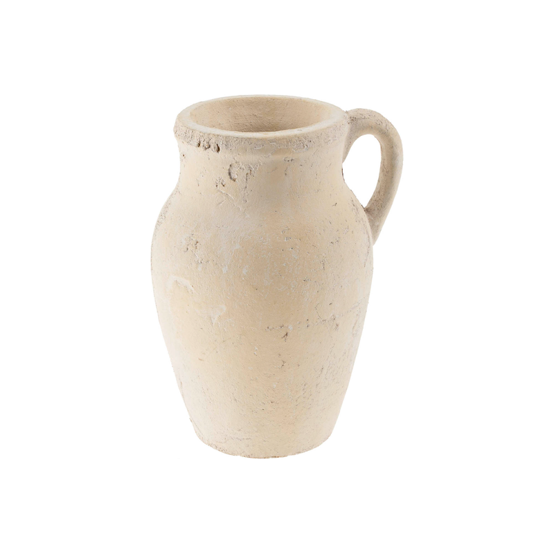 Rhodes Pitcher Vase in Cream