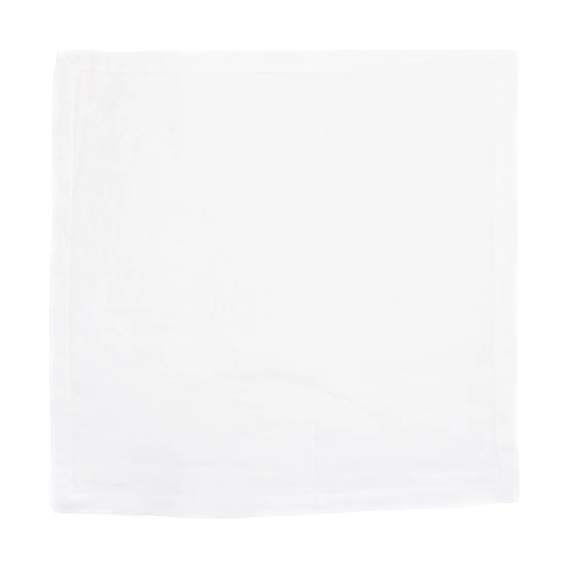 The Cuisine Linen Blend Napkin in White - Set of 4