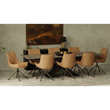 Century Extension Dining Table in Noir Desir