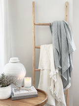 Herringbone Throw Blanket | Gray