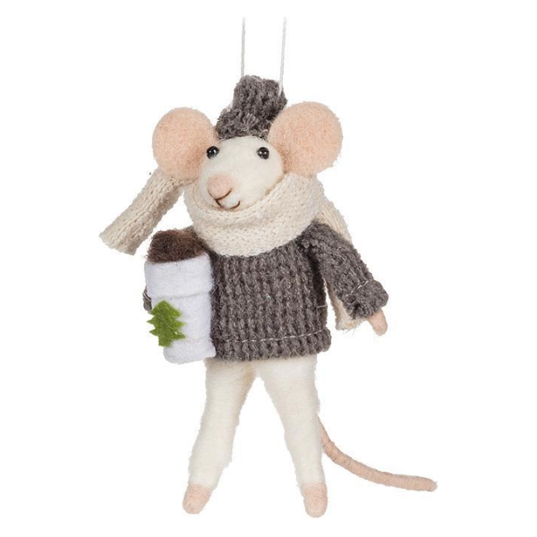 Mouse with Coffee Ornament