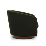Oscy Swivel Chair in Dark Green