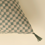 Check Cushion in Blue