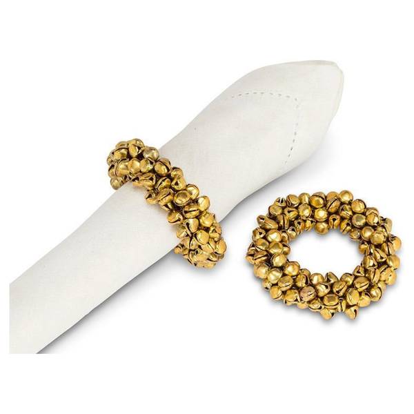 Jingle bell Napkin Ring - Gold