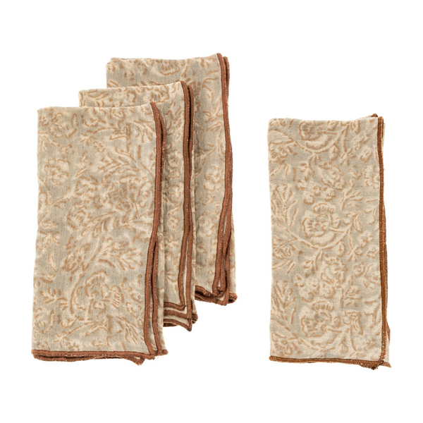 Saanvi Block Print Napkins S/4