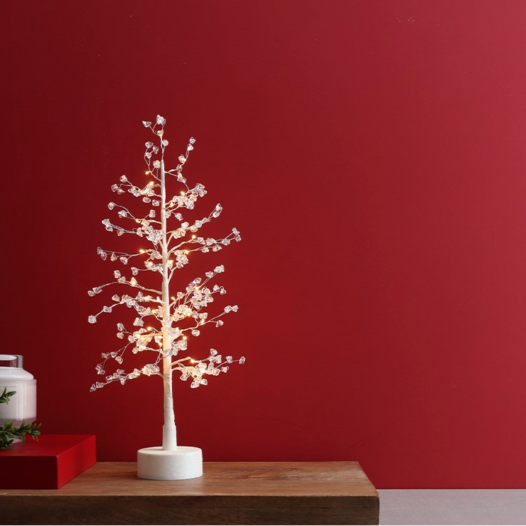 Clear Crystal Led Tree