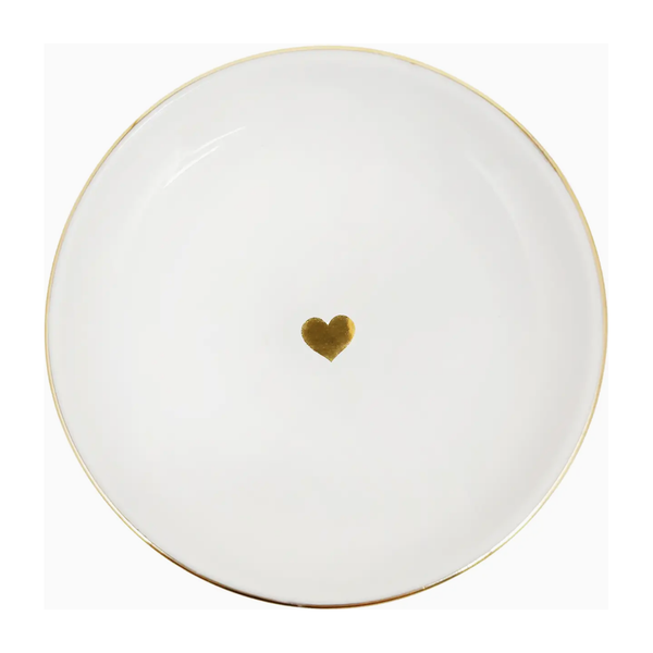 Gold Heart Jewelry Dish