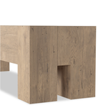Abaso Accent Bench in Whitewash Rustic | 70"