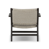Delano Outdoor Metal Chair in Ivory/Dark