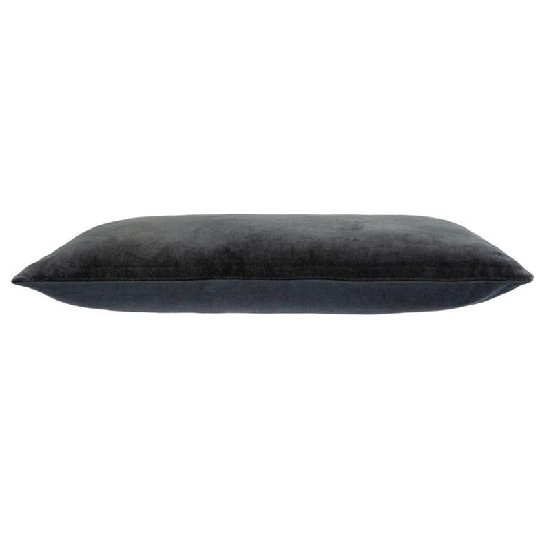 Vera Velvet Cushion 14" x 31" - Graphite