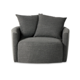 Chloe Swivel Chair in Gibson Smoke