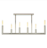 Wolfe Linear Chandelier in Polished Nickel