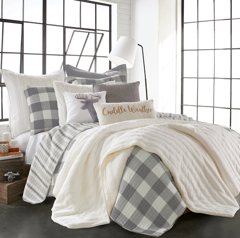 Camden Quilt Set - Grey