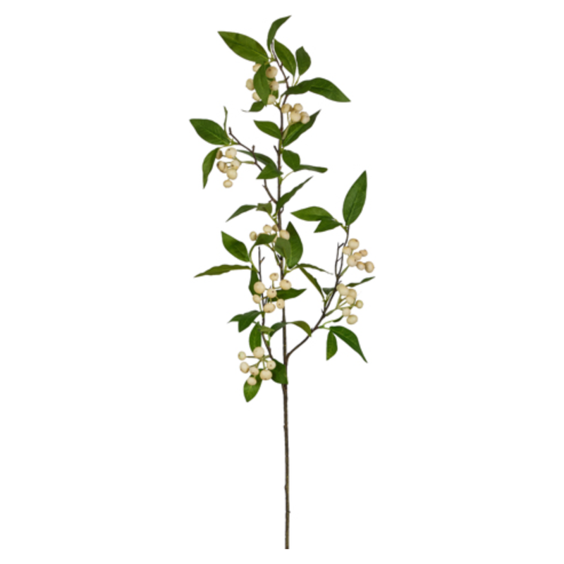 34" Cream Berry Floral Spray