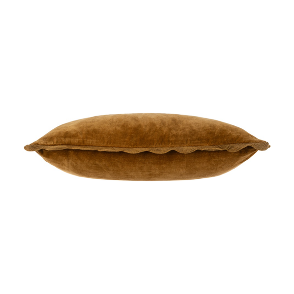 Velvet Scallop Cushion - Bronze