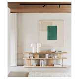Geometric Sofa Console in Oak