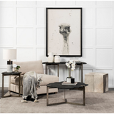 Zahavi Hide Square Ottoman