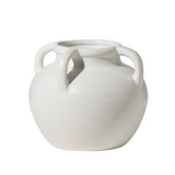 Capri Four Handle Vase in White