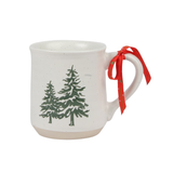 Tree Textured Stoneware Mug