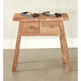 Console with 2 Drawers | Recycled Teak