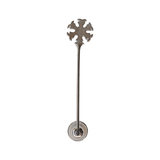 Electroplated Aluminum Candle Snuffer w/ Snowflake, Nickel Finish