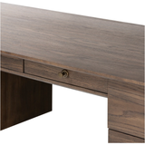 Markia Executive Desk in Aged Oak Veneer