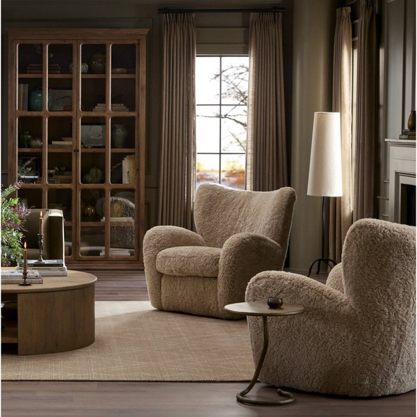 Amelie Chair in Beige Shearling