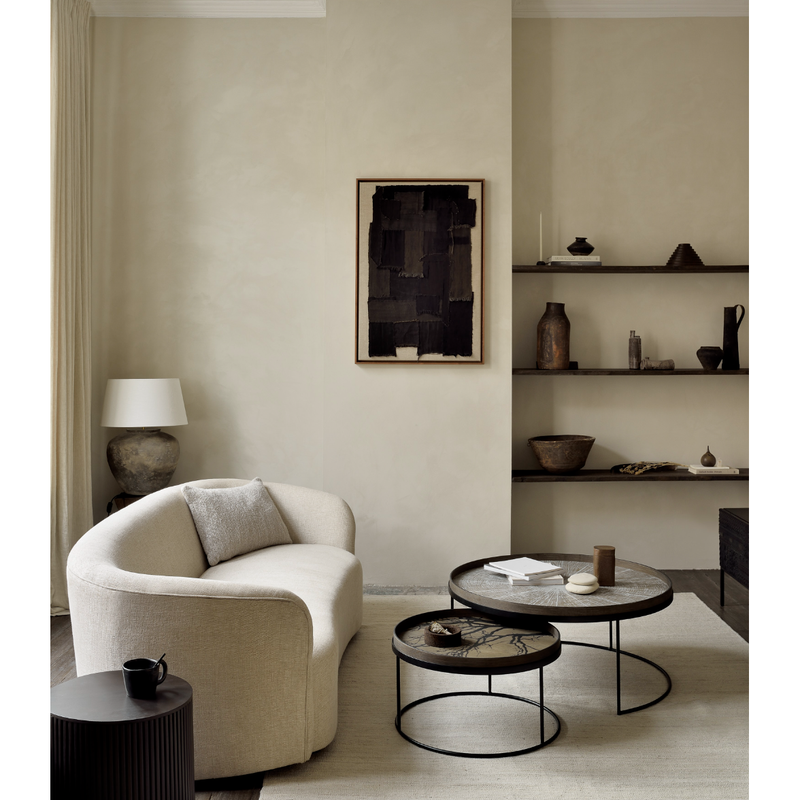 Tray Round Coffee Table Set