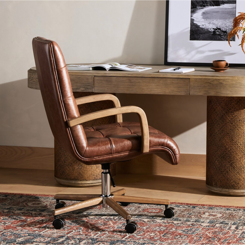 Luca Desk Chair in Sonoma Coco