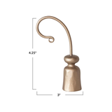 Hand-Forged Cast Iron Candle Snuffer, Antique Brass Finish