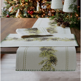 Shimmer Pinecone Table Runner in Green
