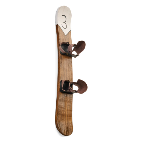 Natural Wood Snowboard Decor